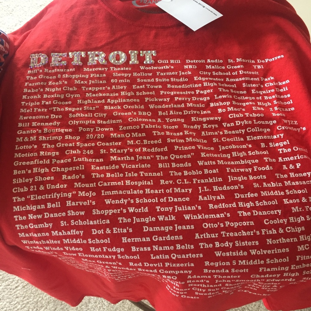 Detroit Pistons Embellished Flutter Sleeve Tee XL - Picture 6 of 13